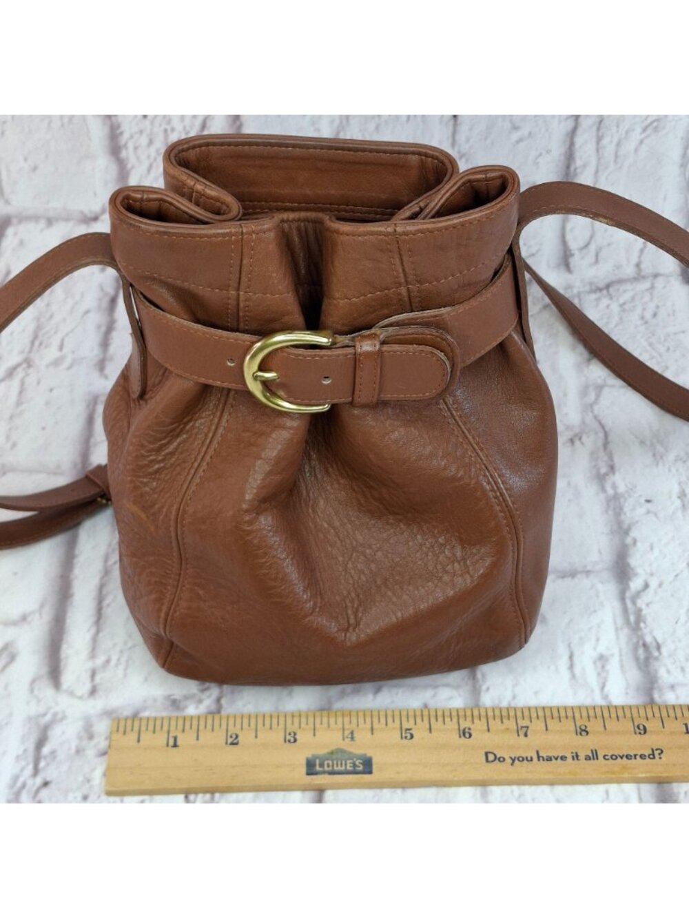 Vintage Coach Soho Leather Belted Pouch Shoulder Bucket Bag Crossbody Purse - Picture 4 of 9